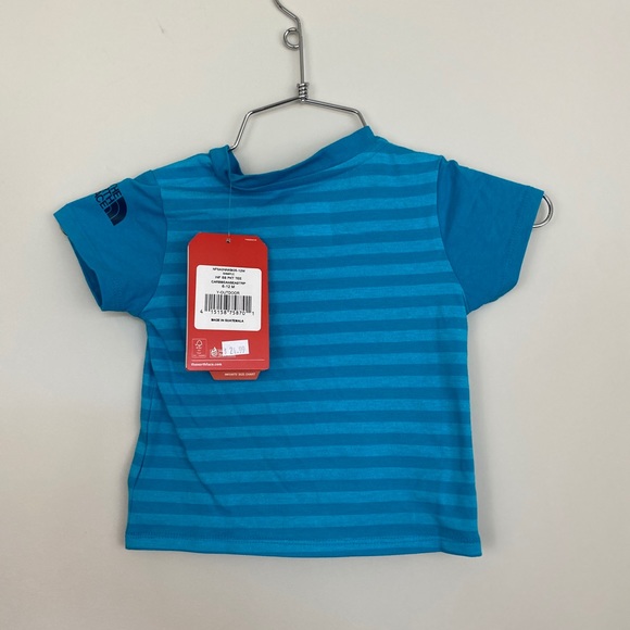 NEW North Face Infant 6-12M Blue Striped Tee - Picture 6 of 6